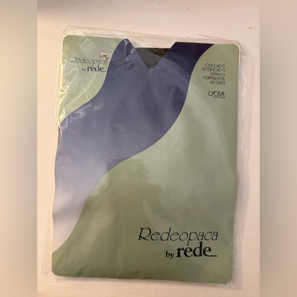 Vintage NOS Italy Pantyhose Made In Italy Dark Redeopaca By Rede Medium